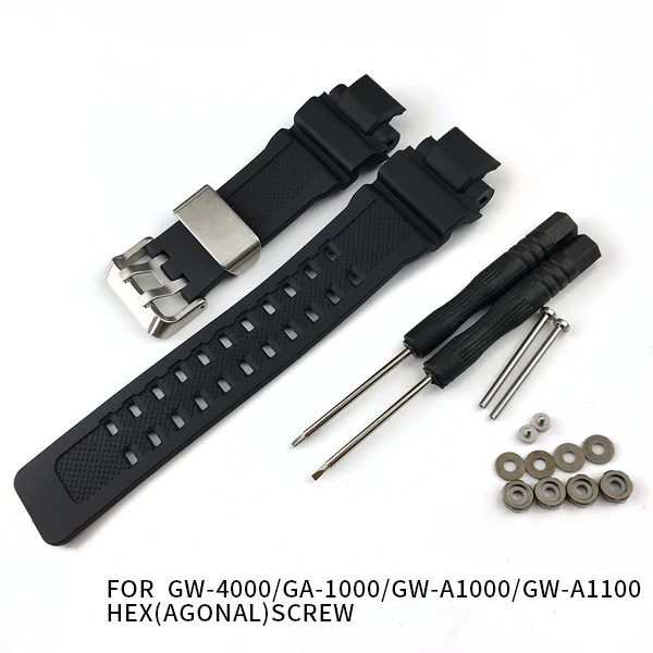 Rubber Watch Band for Casio W 96h GW 4000/GA 1000/GW A1000/GW A1100 GW