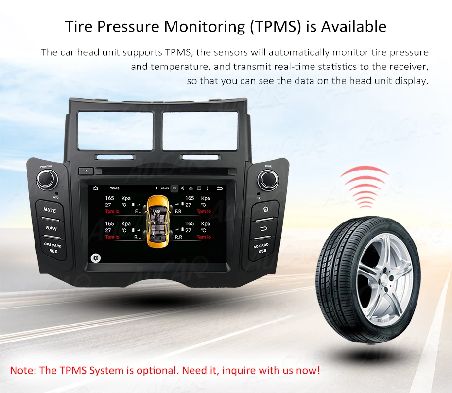 Flash Deal Android 8.0 6.2" Touch Screen for Toyota Yaris car dvd 2005 - 2011 Car GPS Multimedia Bluetooth GPS Radio WIFI 4G Stereo AUX 17