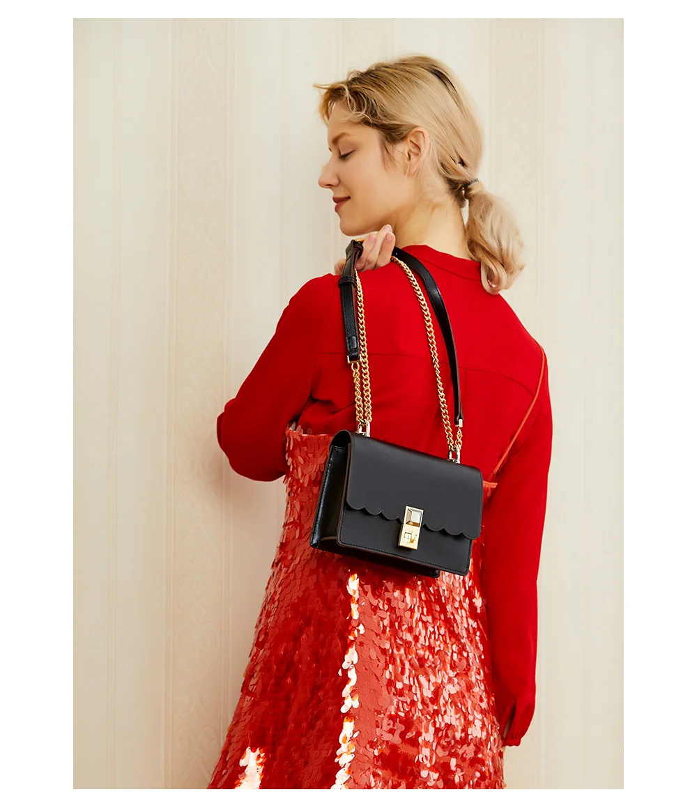 LA FESTIN сумки для женщин Новая модная сумка через плечо с цепочкой маленькая квадратная сумка