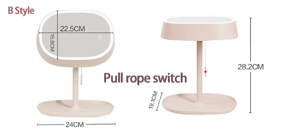 Зеркало для макияжа, светодиодная настольная лампа, настольный Ночной светильник, косметическое зеркало для губ, косметическое зеркало, основа для макияжа, красивое зеркало, подарок на день рождения, светильник