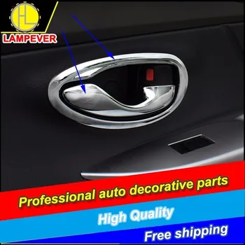 

Lampever 4Ps Car Door Handle Bowl Cover Interior Inside handle Decoration Trim For Toyota Vios 2014-2017 handle bowl covers trim