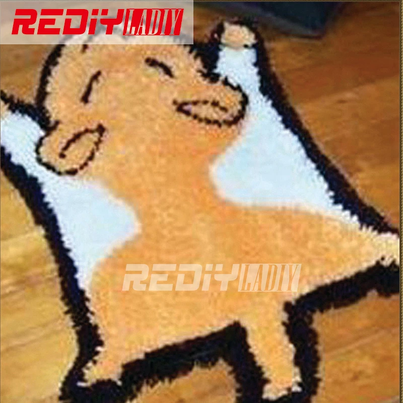 

DIY Carpet Rug Flying Mouse Latch Hook Rug Kits Crocheting Tapestry Sofa Decor Cushion Set for Embroidery Unfinished Floor Mat