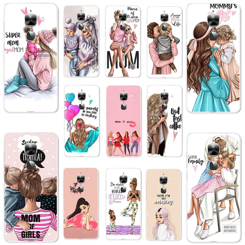 

Uppbo Phone Cases Black Brown Hair Baby Mom Girl Queen Soft TPU Case For LETV LeEco Le 2 Pro X20 X25 Le 2 X620 X621 5.5 inch