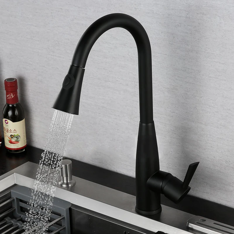 Quyanre Matte Black Sensor Kitchen Faucet Sensitive Smart Touch Control Faucet Mixer Tap Touch Sensor Smart Black Kitchen Tap