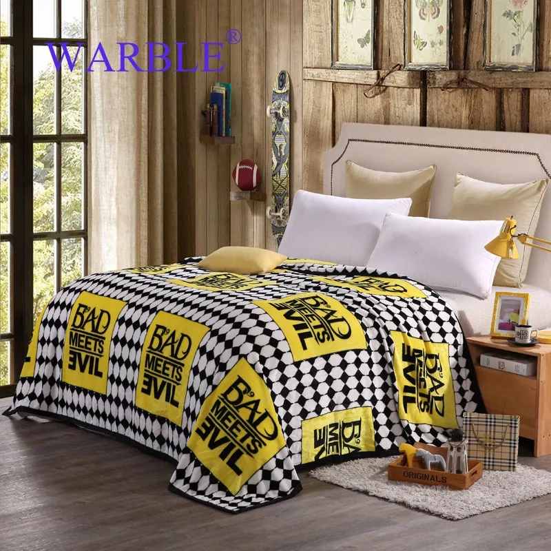 WARBLE Throw Blankets Bedding Super Warm Soft adult blankets for Beds Home Textile | Дом и сад