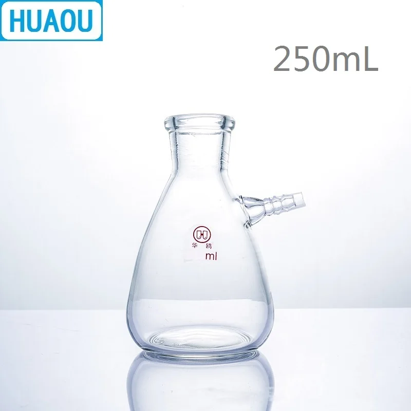 HUAOU 250 мл фильтрующая колба с верхней тубулатуры боросиликатное 3,3 стекло лабораторное химическое оборудование