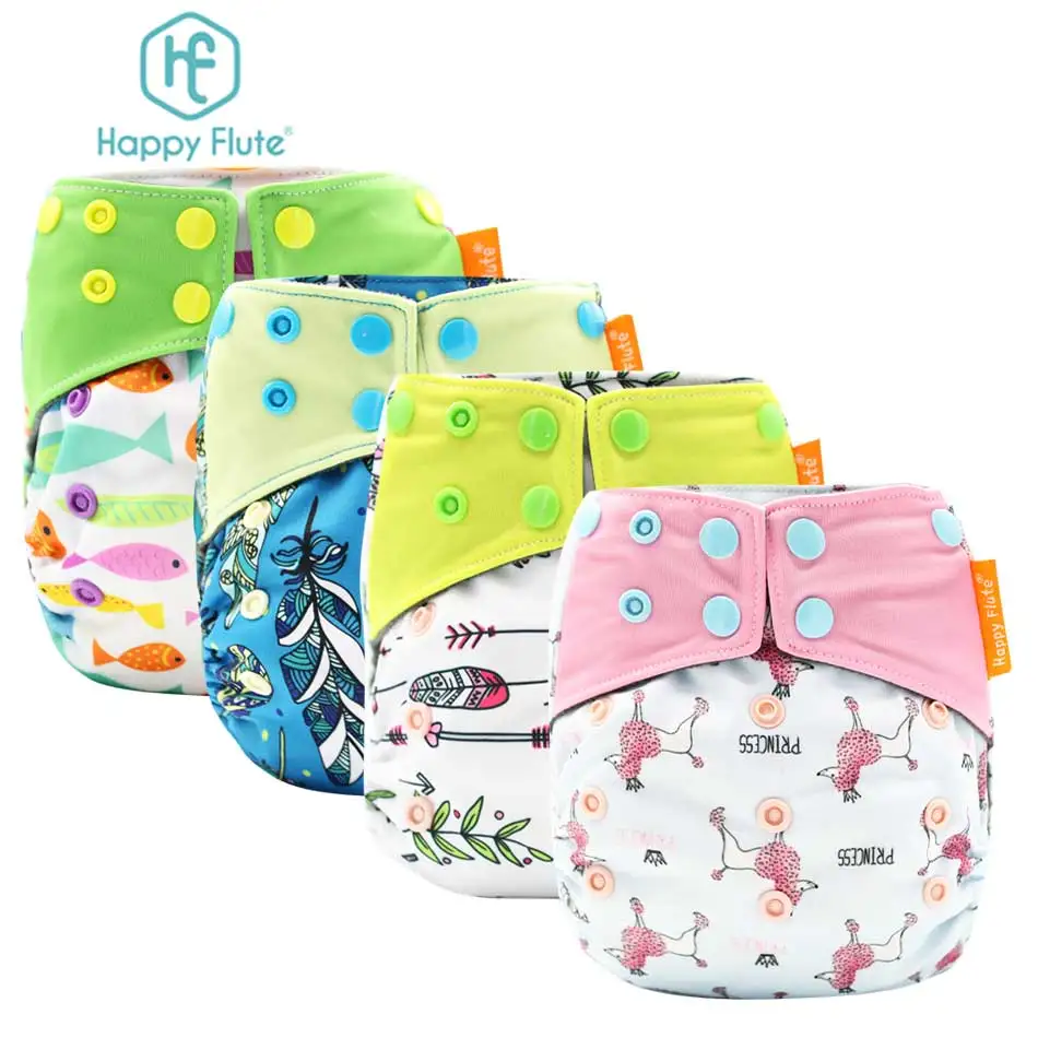 Happyflute charcoal bamboo heavy wetter night AI2 baby cloth diaper