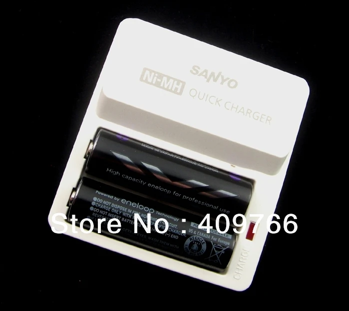 Original SANYO NC TDR02 Hi MH Quick Battery Charger For AA Battery+2PCS