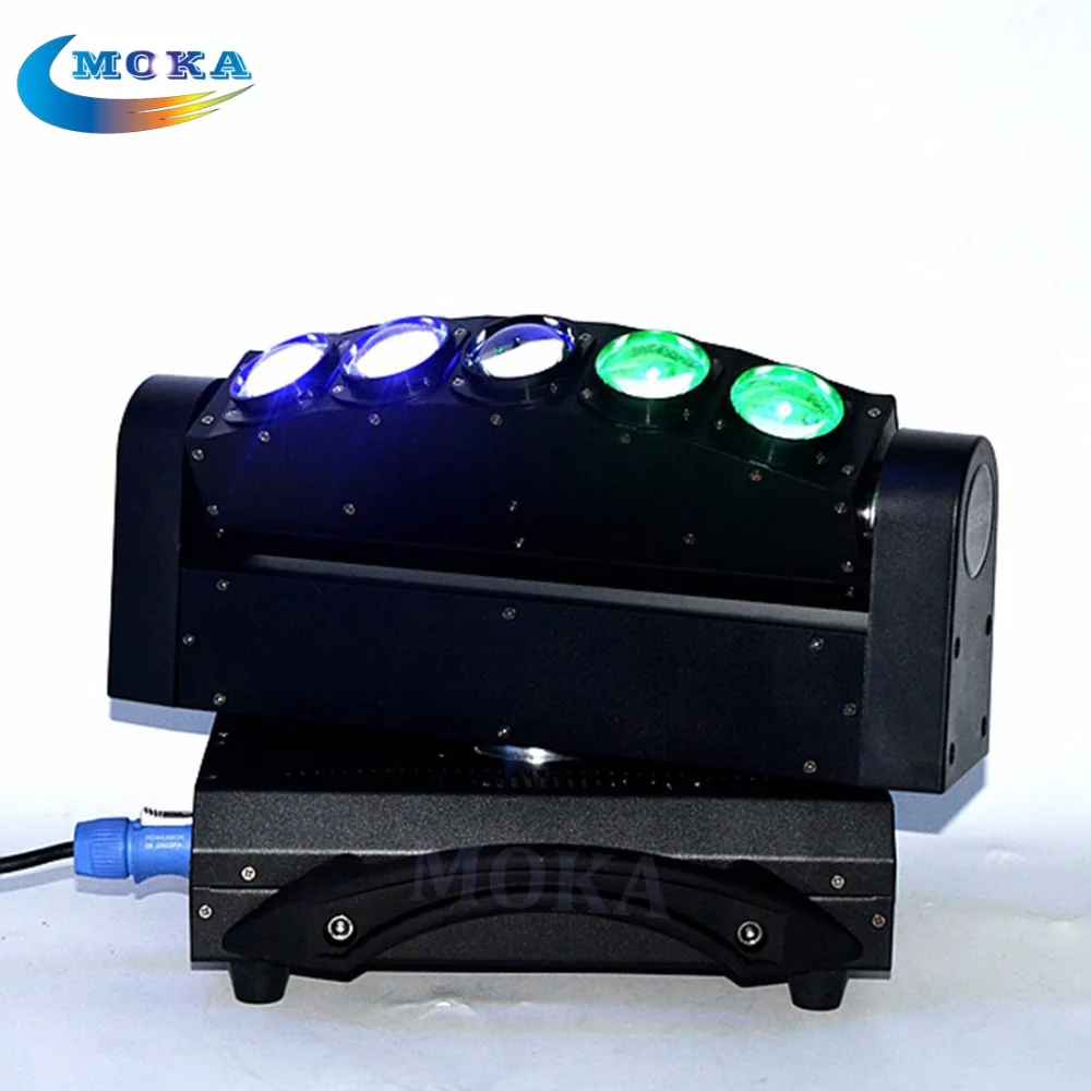 

1 Pcs/lot 5x10W RGBW 4IN1 LED Spider Beam Moving Head Light disco beam rotating bar 5pcs led moving head spider light