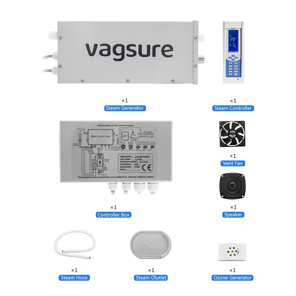 Настенный стиль AC110V 3 кВт сауна с полной душевой кабиной Паровая Ванна генератор двигателя сауна спа комната наборы Аксессуары