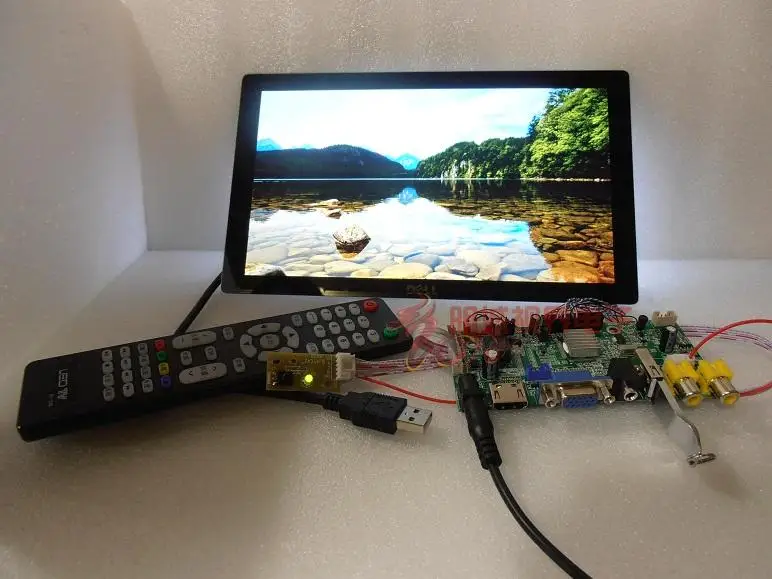 10 дюймов 1366*768 ips емкостный сенсорный экран с динамиком USB плеер Автомобильный HDMI VGA AV ЖК-модуль Дисплей Монитор Набор DIY Kit