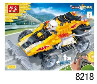 Banbao 8218 Remote Control Racing Car toys Model 165 pcs RC Toys Plastic Building Block Sets Educational DIY Bricks Toys block-set