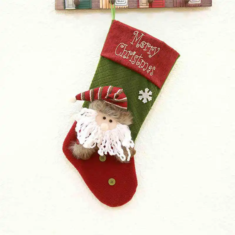 2019 hot Big Christmas Santa Socks Cute Ornaments Festival Party Xmas Tree Hanging Decoration #2o23 (3)