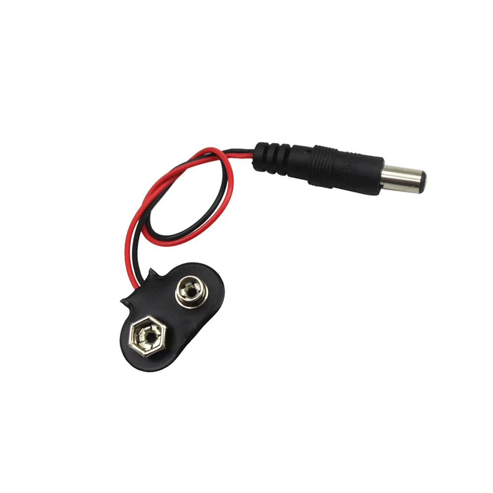 

10pcs/lot Experimental 9V Battery Snap Power Cable to DC 9V Clip Male Line Battery Adapter for arduino Diy Kit