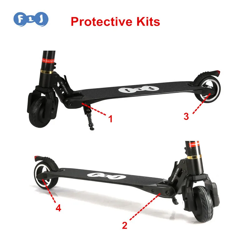 

FLJ Scooter Protective Kits for model S2 S3 Carbon electric scooter Plastic protective cover 4pcs/set scooters spare parts