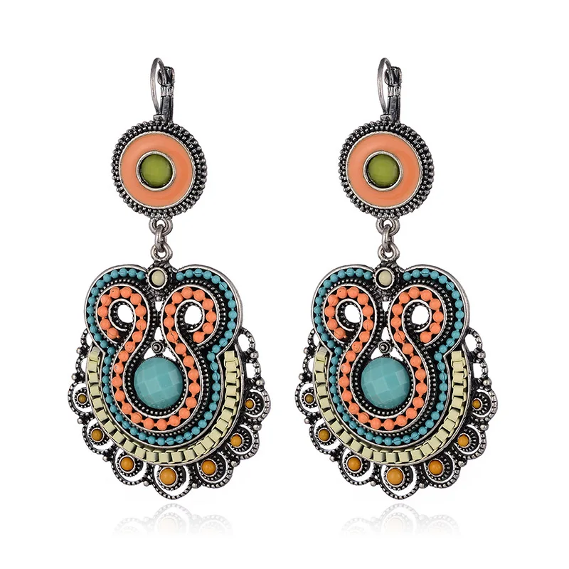 

Bohemia Earrings Female Fashion Jewelry Women Accessories Vintage Ethnic Dropn Earrings for women Brincos 2018