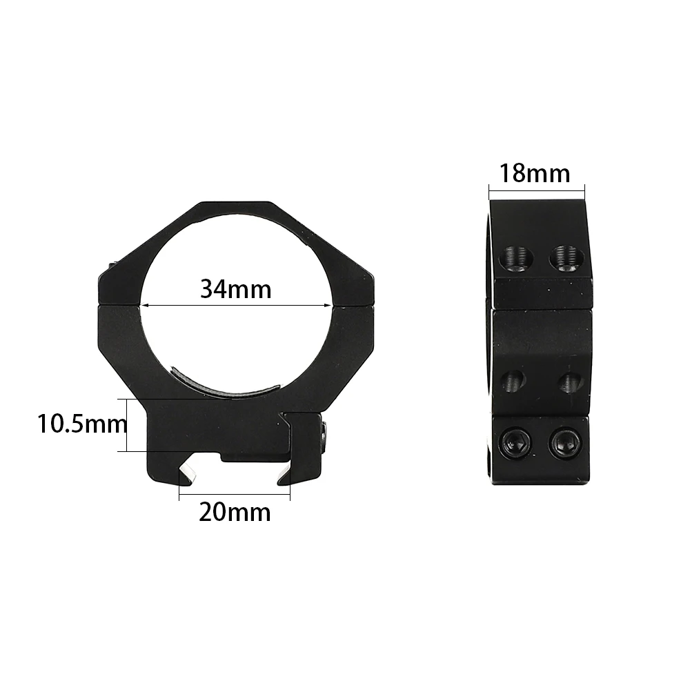 ohhunt 34mm or 35mm Diameter 2PCs Medium Profile Standard Picatinny Weaver Scope Rings Tactical Hunting Sport Mounts Accessories (9)