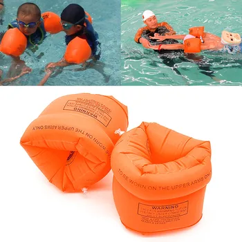 

One Pair Swimming Arm Band Ring Floating Inflatable Sleeves For Adult Child