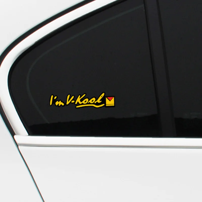 

Godersi Im vkool Sticker Personality Waterproof Dorr Window Vinyl Decal 2pcs 12.3*5.6 cm Car Decoration Car Styling Accessories