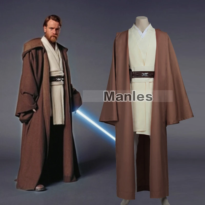 Jedi Knight Obi Wan Kenobi Costume Star Wars Jedi Tunic Cosplay Costume Jedi Tunic Robe Costume