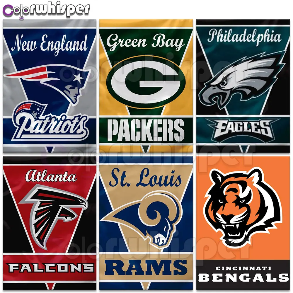 Diamond Painting Full Square/Round Drill NFL Team Logo American Football Flag Sport Husband Gift Crystal Cross Stitch 584DP