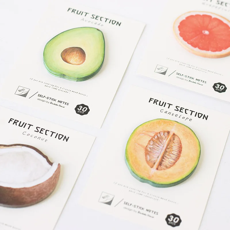 

Creative Sticky Notes Fruit series Memo Pad Paper Sticker indicates stickers Fridge N times 4 style cute sitcker