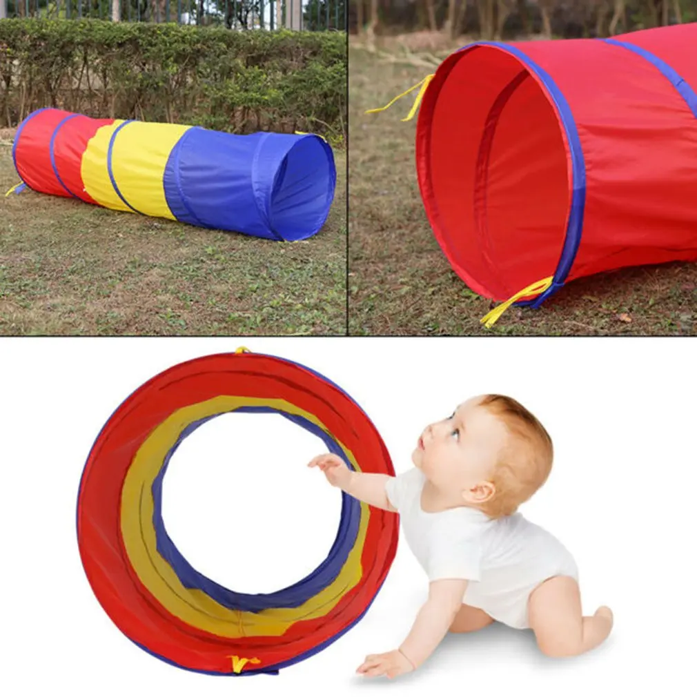 180X48CM Toys Tent For Kids Animal Pop Up Crawl Tunnel Tube Play Tent Indoors/outdoors Garden Game Infant Drill Climbing Puzzle