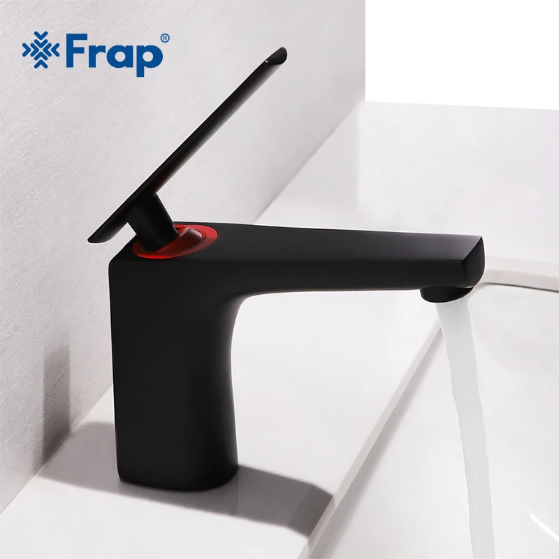 Frap الفاخرة الحمام صنبور حوض خلاط الحنفيات صنبور مصرف الغرور الساخن المياه الباردة خلاط صنبور أسود اللوحة الحنفية صنبور Y10119