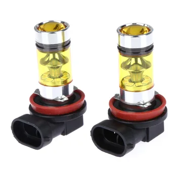 

VODOOL 2PCS H8 H11 Auto Fog Light Car Styling 2828 20SMD Car Vehicle LED Day Driving Gold Bulb Lamp Super Bright Light 1000LM
