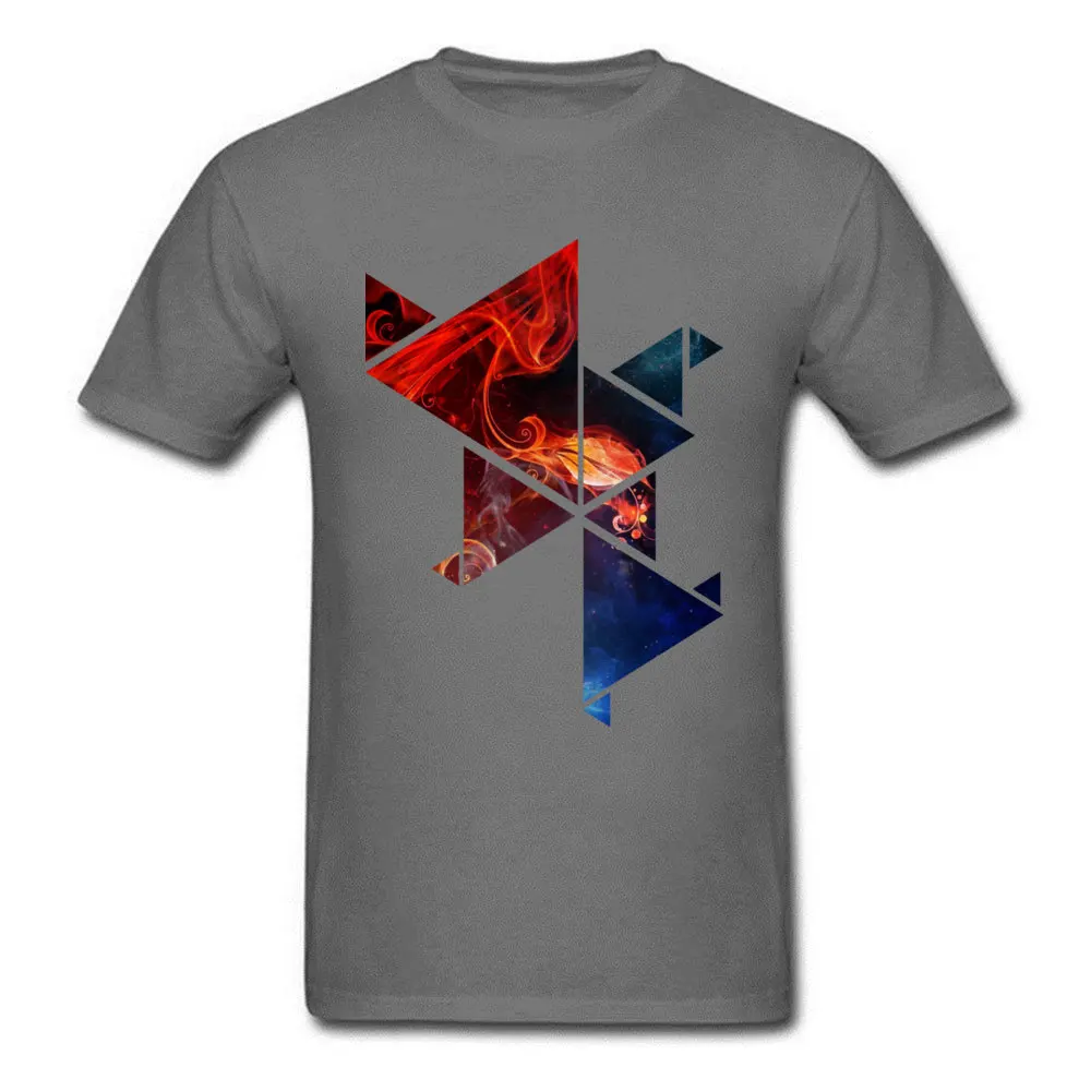 Abstract geometric T-Shirt for Men Geek Fall Tops & Tees Short Sleeve Retro Casual Tee Shirts O Neck Pure Cotton Abstract geometric carbon