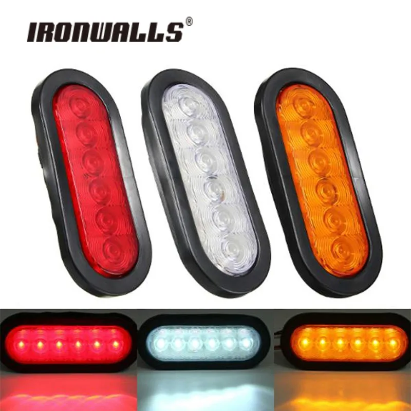 Ironwalls LED Clear Lens For Stop Turn Tail Light Lamp For Truck Trailer Tractor Semi trailer