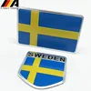 Aluminum Sweden Flag Car Styling Sticker Emblem Decal Badge For SE Cars Body Window Door for Volvo V70 XC60 S60 V60 V40 VW Golf ► Photo 1/6