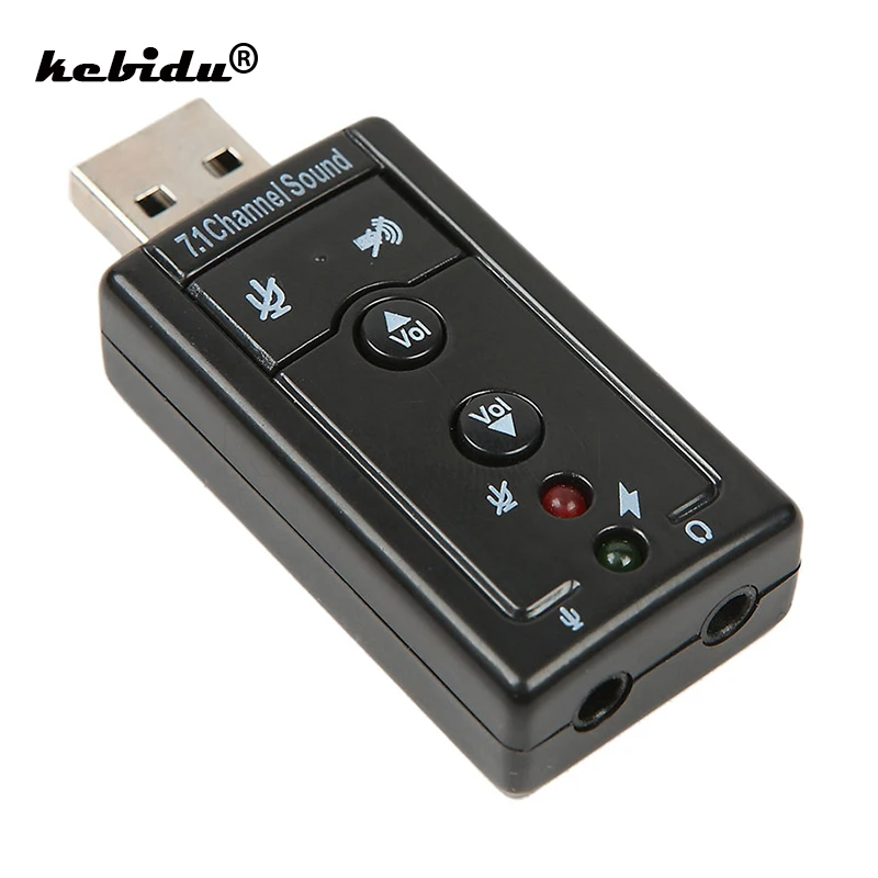 Мини канал 7 1 CH 3D внешняя звуковая карта USB 3 5 мм разъем стереогарнитура микрофон