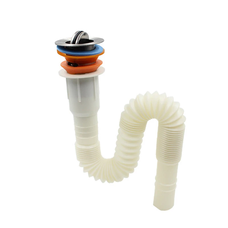 

Stainless Steel Anti-Odor Flexible Universal Sink Drain Pipe Wash Basin Tube Home Graden Tool