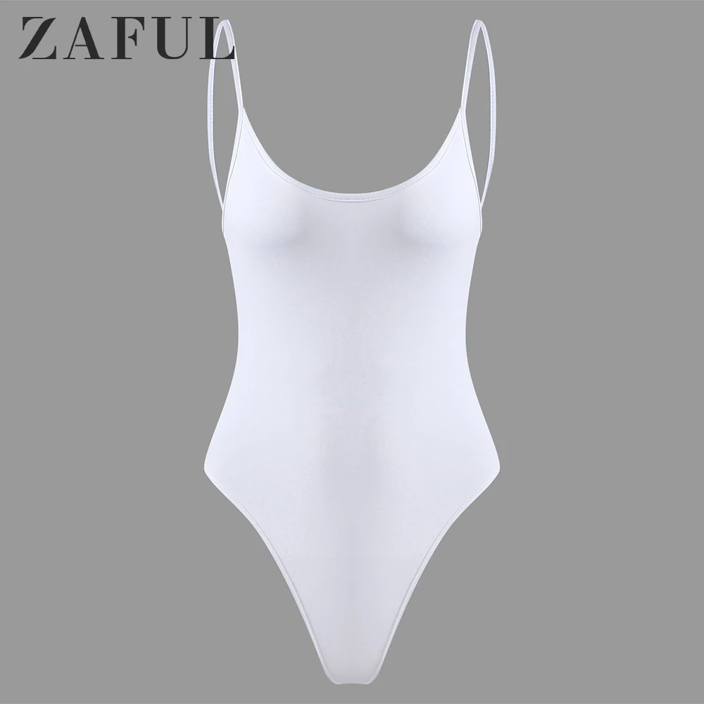 ZAFUL Женские комбинезоны с открытой спиной Ками Bodysuit Плавание Пляжный отдых