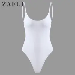 ZAFUL женские костюмы открытой спиной Cami Bodysuit Плавание пляжный комбинезон для отпуска купальник, волнующий комплект из топа и трусиков Для