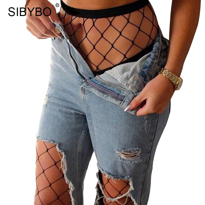 

Sibybo Fishnet Tights Women Stockings Sexy Pantyhose Spring Summer Black Slim Collants Hollow Stockings Party Club Hosiery