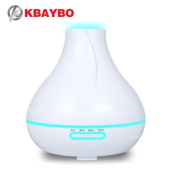 

400ml Ultrasonic Air humidifier Aroma Essential Oil Diffuser Wood Aromatherapy Cool Mist Maker Fogger Air Vaporizer for Home
