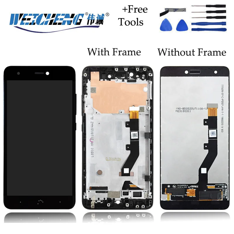 

WEICHENG For BQ Aquaris X/XPro LCD Display +touch Panel With Frame With Touch Screen Full Assembly for bq x pro lcd+free tools
