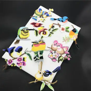

20pcs Birds Patches For Clothing Jeans Jacket Embroidered Appliques Diy Stickers For Clothes Fabric Badges Bordado Aplique