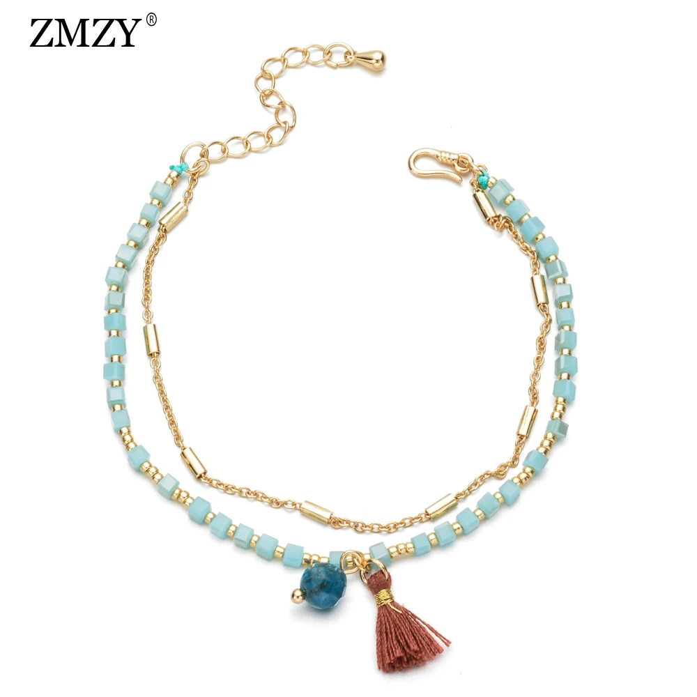Женский браслет с жемчугом ZMZY Boho из натурального камня элегантный мини модные