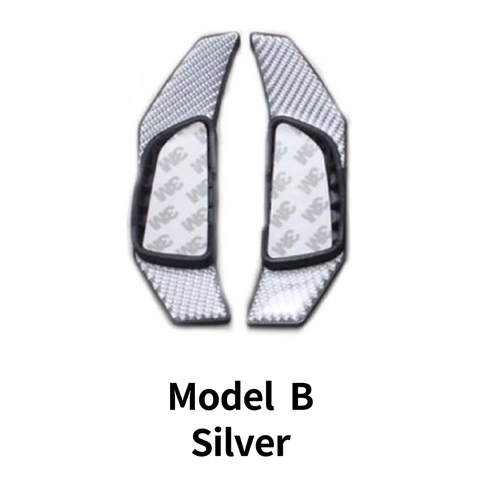 Model B - Silver 2 шт./лот углеродное волокно Автомобильное рулевое колесо сдвиг весло украшение крышка для Mercedes Benz A B C E S Class gla GLC GLK GLE - Название цвета: Model B - Silver