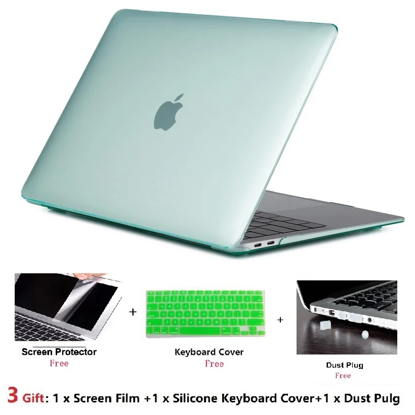 Прозрачный чехол для ноутбука + клавиатуры пленка экрана пылезащитный Apple Macbook Air