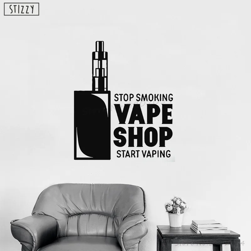 

STIZZY Wall Decal Modern Design Vapeshop Vinyl Wall Stickers Stop Smoking Interior Window Art Mural Vaper Poster Decor DIY B784