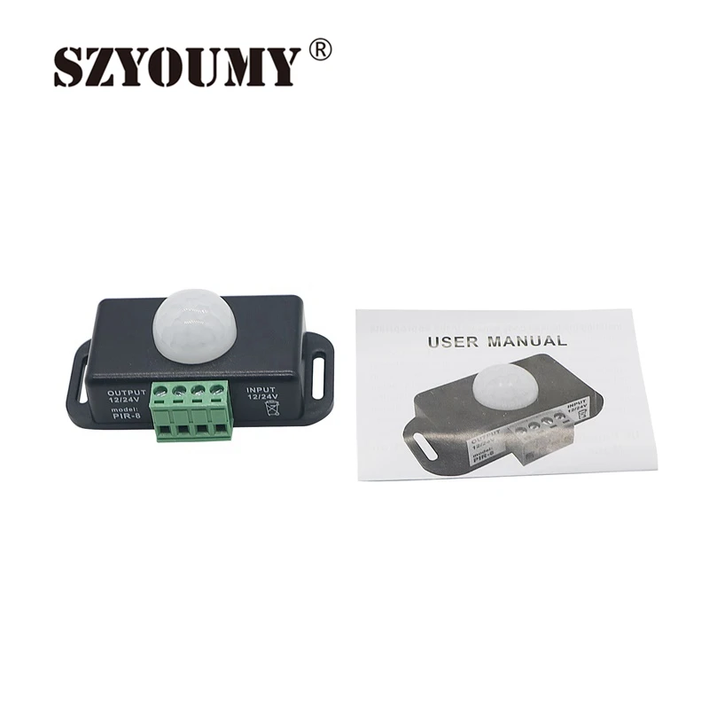 SZYOUMY DC12V 24 В светодиодный PIR Сенсор переключатель контроллер Сенсор индукции светодиодный диммер для 3528 5050 SMD светодиодный полосы