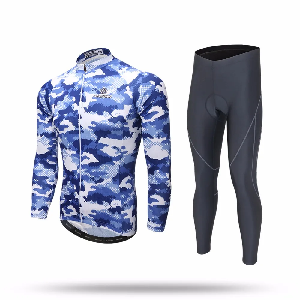 

XINTOWN Cycling Sets Long Sleeve Breathable Jersey Clothes Bicicleta Mountain Bike Ropa Ciclismo Bicycle Set Long Sleeve HAIYANG