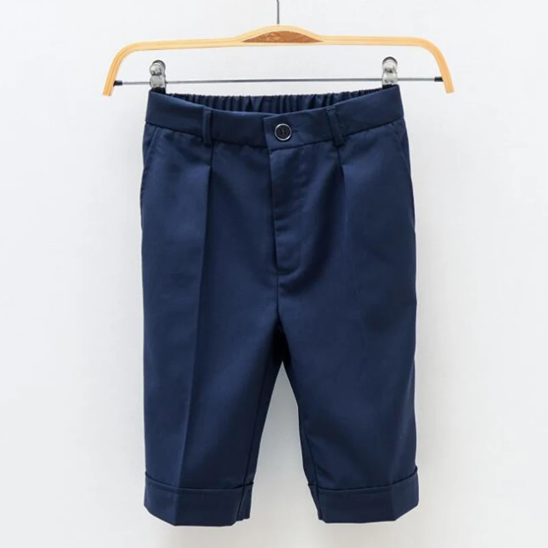 Для мальчиков короткие штаны Формальные по колено брюки Дети Выступления костюм брюки Штаны для мальчиков Enfant студент полный Pantaloni Ragazzo