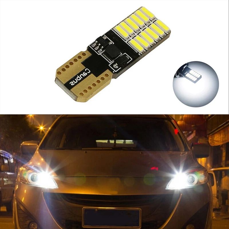 1x Canbus автомобиль клин светильник W5W T10 светодиодный 4014 SMD авто лампы ксеноновые