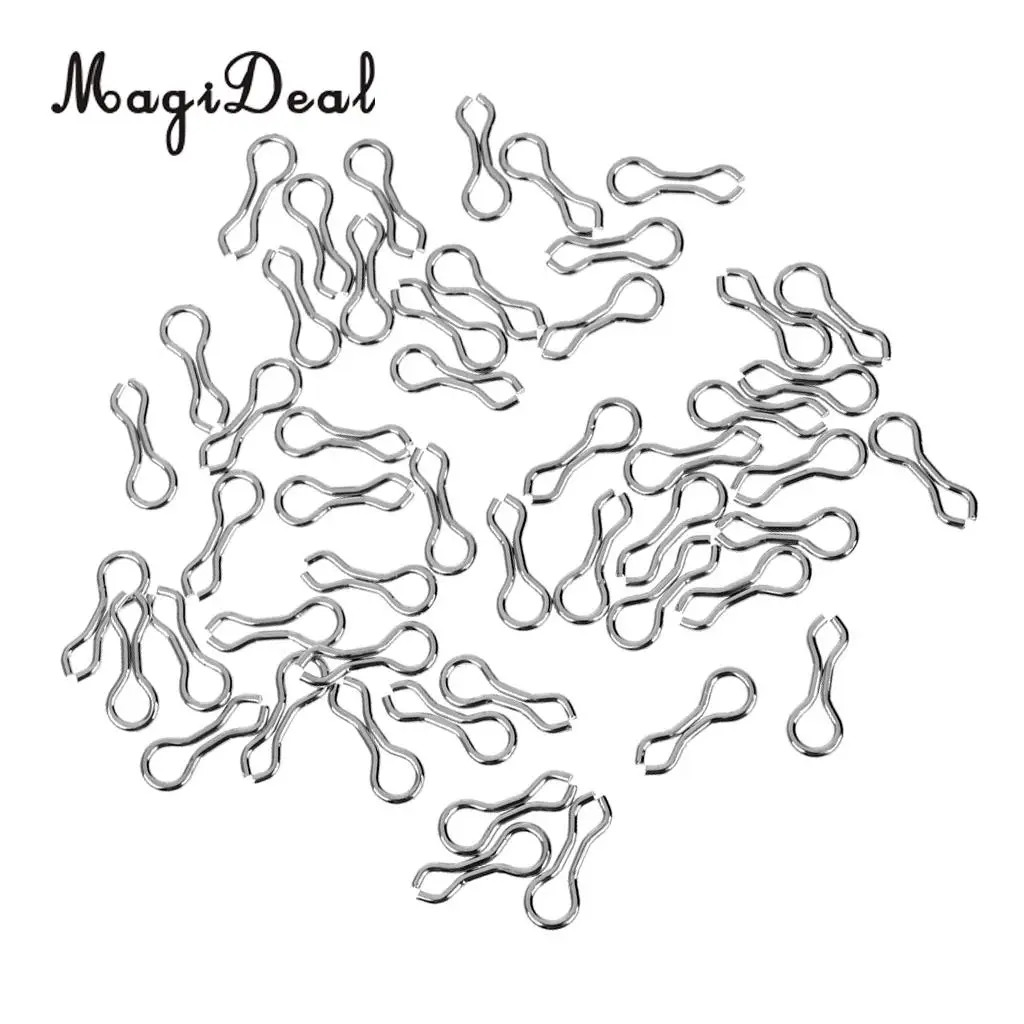 MagiDeal 50pcs Alloy Sinker Eyes Eyelets Lead Mold Fishing Lightweight and Portable Sea Fishing Swivels Tackle Accessories S/M/L