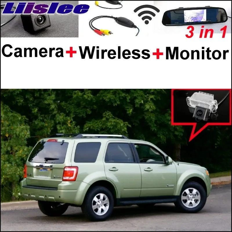 

Liislee For Ford Escape 2008~2017 3 in1 Special Rear View Camera + Wireless Receiver + Mirror Monitor DIY Parking System